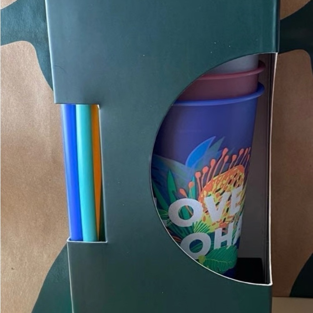 Starbucks Hawaii Reusable Cold Cup Set
